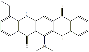 6-(Dimethylamino)-11-ethyl-5,12-dihydroquino[2,3-b]acridine-7,14-dione Struktur