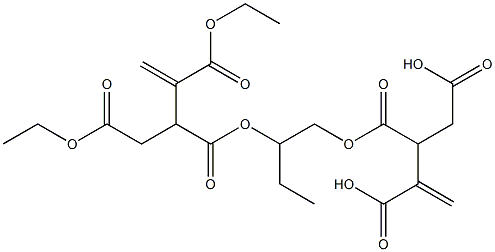 3,3'-[1-Ethylethylenebis(oxycarbonyl)]bis(1-butene-2,4-dicarboxylic acid diethyl) ester Struktur