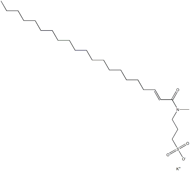 3-[N-(1-Oxo-2-henicosen-1-yl)-N-methylamino]-1-propanesulfonic acid potassium salt Struktur