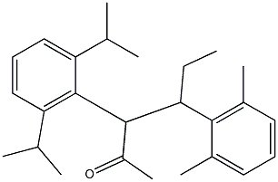 3-(2,6-Diisopropylphenyl)-4-(2,6-dimethylphenyl)-2-hexanone Struktur