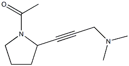 1-[2-[3-(Dimethylamino)-1-propynyl]pyrrolidin-1-yl]ethan-1-one Struktur