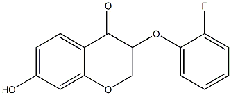 3-(2-Fluorophenoxy)-7-hydroxy-2H-1-benzopyran-4(3H)-one Struktur