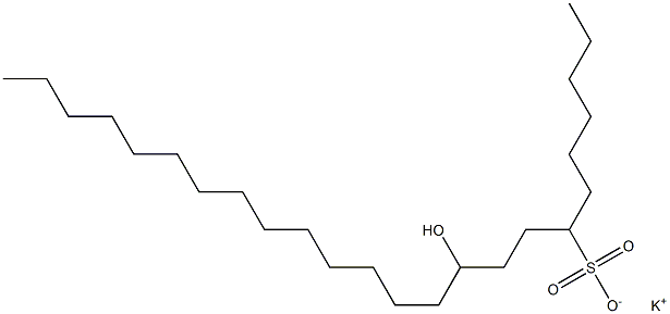 10-Hydroxytetracosane-7-sulfonic acid potassium salt Struktur