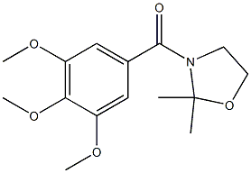 2,2-Dimethyl-3-(3,4,5-trimethoxybenzoyl)oxazolidine Struktur