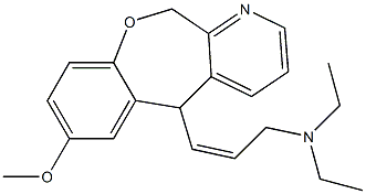 5,11-Dihydro-5-[(Z)-3-diethylamino-1-propenyl]-7-methoxy[1]benzoxepino[3,4-b]pyridine Struktur