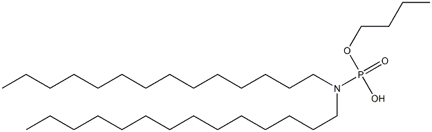 N,N-Ditetradecylamidophosphoric acid hydrogen butyl ester Struktur