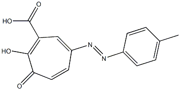 1-Hydroxy-4-[(4-methylphenyl)azo]-7-oxo-1,3,5-cycloheptatriene-2-carboxylic acid Struktur