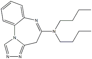 N,N-Dibutyl-4H-[1,2,4]triazolo[4,3-a][1,5]benzodiazepine-5-amine Struktur