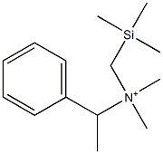 1-Phenyl-N-(trimethylsilylmethyl)-N,N-dimethylethanaminium Struktur