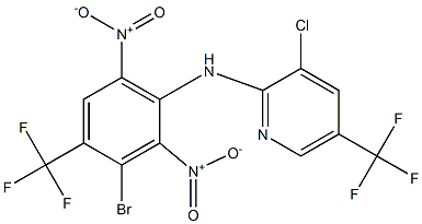 3-Chloro-5-trifluoromethyl-N-(3-bromo-4-trifluoromethyl-2,6-dinitrophenyl)pyridin-2-amine Struktur