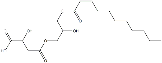 2-Hydroxybutanedioic acid hydrogen 4-[2-hydroxy-3-(undecanoyloxy)propyl] ester Struktur