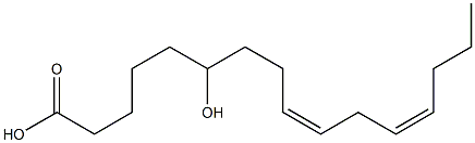 (9Z,12Z)-6-Hydroxy-9,12-hexadecadienoic acid Struktur