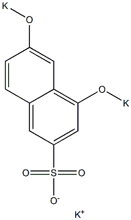 4,6-Di(potassiooxy)-2-naphthalenesulfonic acid potassium salt Struktur