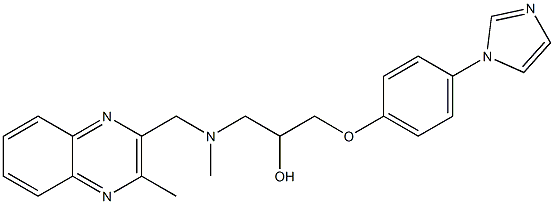 2-[4-(1H-Imidazol-1-yl)phenoxy]-1-[[N-(3-methyl-2-quinoxalinylmethyl)methylamino]methyl]ethanol Struktur