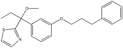 2-[1-Methoxy-1-[3-(3-phenylpropyloxy)phenyl]propyl]thiazole Struktur