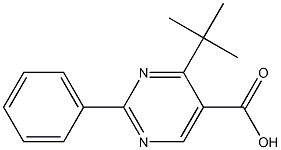 2-Phenyl-4-tert-butylpyrimidine-5-carboxylic acid Struktur