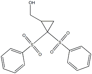 2,2-Bis(phenylsulfonyl)cyclopropanemethanol Struktur