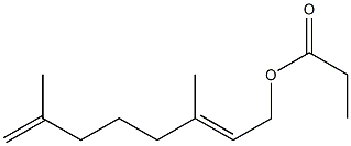 3,7-Dimethyl-2,7-octadiene-1-ol propanoate Struktur