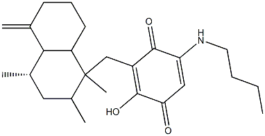 5-(Butylamino)-2-hydroxy-3-(1,2,4a-trimethyl-5-methylenedecalin-1-ylmethyl)-1,4-benzoquinone Struktur