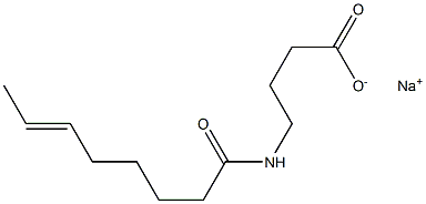 4-(6-Octenoylamino)butyric acid sodium salt Struktur