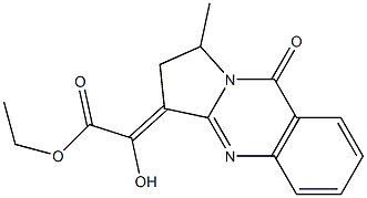 2-[(1-Methyl-1,2,3,9-tetrahydro-9-oxopyrrolo[2,1-b]quinazolin)-3-ylidene]-2-hydroxyacetic acid ethyl ester Struktur