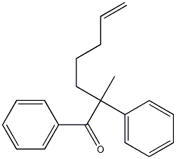 1,2-Diphenyl-2-methyl-6-hepten-1-one Struktur