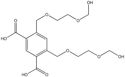 4,6-Bis(6-hydroxy-2,5-dioxahexan-1-yl)isophthalic acid Struktur