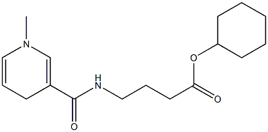 N-(4-Oxo-4-cyclohexyloxybutyl)-1,4-dihydro-1-methyl-3-pyridinecarboxamide Struktur