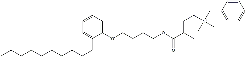 N,N-Dimethyl-N-benzyl-N-[3-[[4-(2-decylphenyloxy)butyl]oxycarbonyl]butyl]aminium Struktur