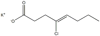 4-Chloro-4-octenoic acid potassium salt Struktur