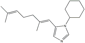 1-Cyclohexyl-5-[(E)-2,6-dimethyl-1,5-heptadienyl]-1H-imidazole Struktur