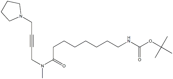 N-Methyl-N-[4-(1-pyrrolidinyl)-2-butynyl]-8-(Boc-amino)octanamide Struktur