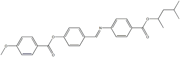 4-[4-(4-Methoxybenzoyloxy)benzylideneamino]benzoic acid (1,3-dimethylbutyl) ester Struktur