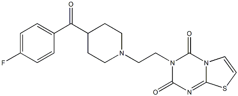 3-[2-[4-(4-Fluorobenzoyl)-1-piperidinyl]ethyl]-2H-thiazolo[3,2-a]-1,3,5-triazine-2,4(3H)-dione Struktur