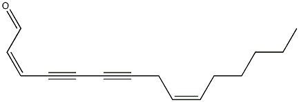 (2Z,9Z)-2,9-Pentadecadiene-4,6-diyn-1-al Struktur