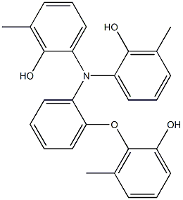 N,N-Bis(2-hydroxy-3-methylphenyl)-2-(2-hydroxy-6-methylphenoxy)benzenamine Struktur