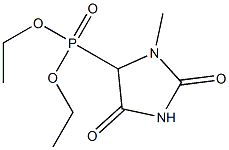 (1-Methyl-2,4-dioxoimidazolidin-5-yl)phosphonic acid diethyl ester Struktur