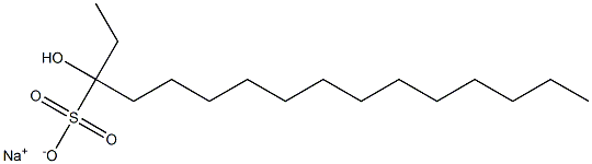 3-Hydroxyhexadecane-3-sulfonic acid sodium salt Struktur