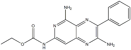 N-[(2,5-Diamino-3-phenylpyrido[3,4-b]pyrazin)-7-yl]carbamic acid ethyl ester Struktur