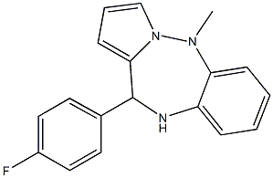 5-Methyl-11-(4-fluorophenyl)-10,11-dihydro-5H-pyrrolo[1,2-b][1,2,5]benzotriazepine Struktur