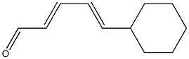 (2E,4E)-5-Cyclohexyl-2,4-pentadien-1-al Struktur