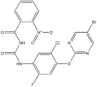 1-(2-Nitrobenzoyl)-3-[4-[(5-bromo-2-pyrimidinyl)oxy]-3-chloro-6-fluorophenyl]urea Struktur