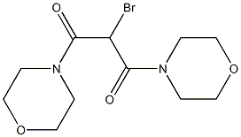 2-Bromo-1,3-dimorpholinopropane-1,3-dione Struktur