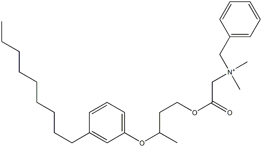 N,N-Dimethyl-N-benzyl-N-[[[3-(3-nonylphenyloxy)butyl]oxycarbonyl]methyl]aminium Struktur