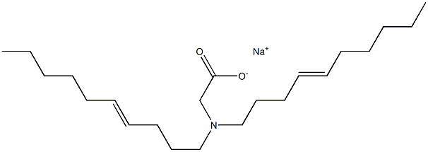 N,N-Di(4-decenyl)aminoacetic acid sodium salt Struktur