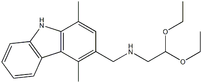 2-[[(1,4-Dimethyl-9H-carbazol-3-yl)methyl]amino]acetaldehyde diethyl acetal Struktur