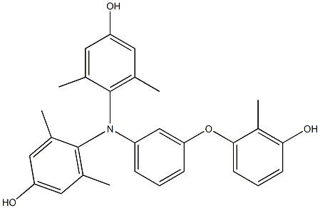 N,N-Bis(4-hydroxy-2,6-dimethylphenyl)-3-(3-hydroxy-2-methylphenoxy)benzenamine Struktur