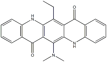 6-(Dimethylamino)-13-ethyl-5,12-dihydroquino[2,3-b]acridine-7,14-dione Struktur