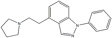 1-Phenyl-4-[2-(pyrrolidin-1-yl)ethyl]-1H-indazole Struktur