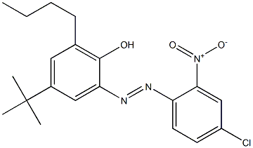 6-Butyl-4-tert-butyl-2-(4-chloro-2-nitrophenylazo)phenol Struktur